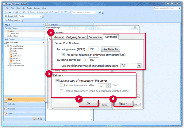 Outlook setup